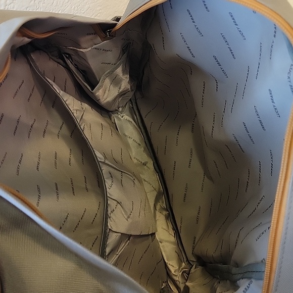 Lucky Brand Backpack, Travel, Lightweight, Comfortable, Gray/ Tan Unisex - Picture 13 of 16